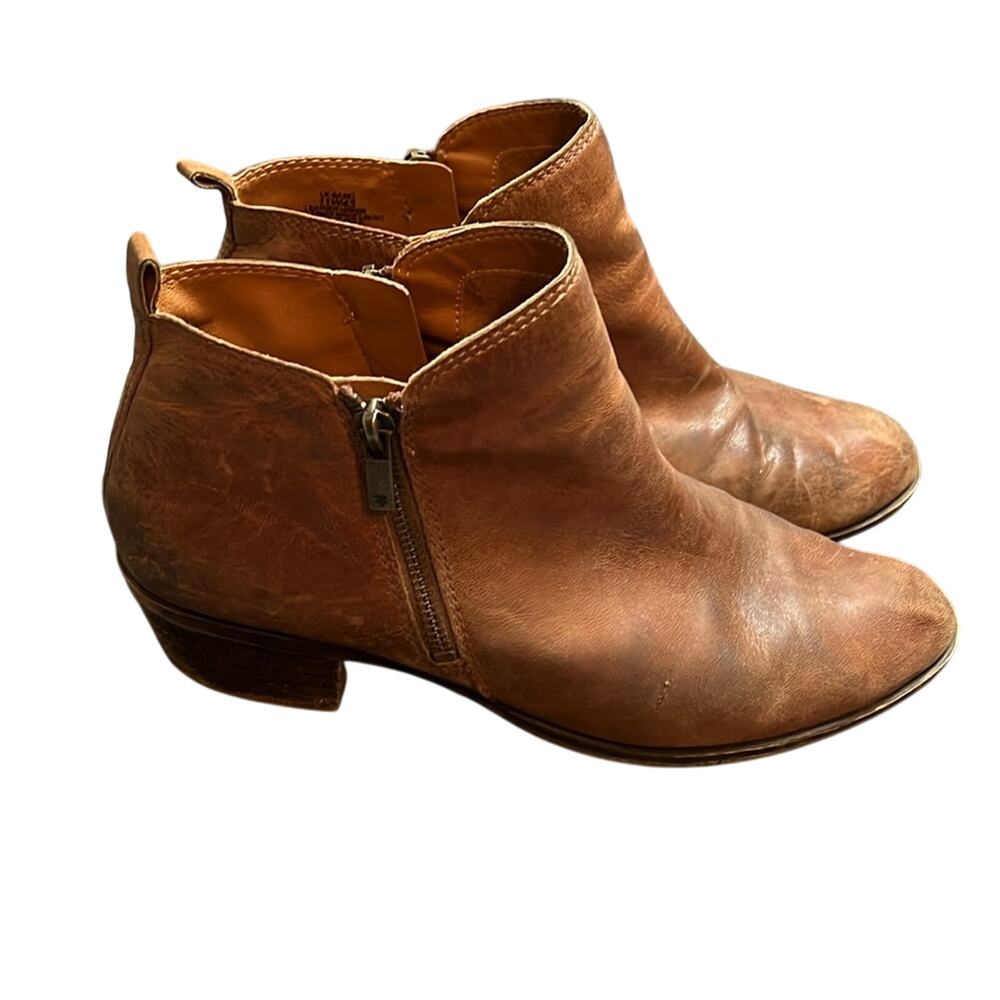 Lucky Brand womens Basel Ankle Bootie, toffee brown, 11 Wide US